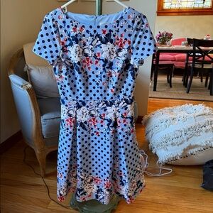 Nordstrom Eliza J Dress, Baby Blue Print, 6